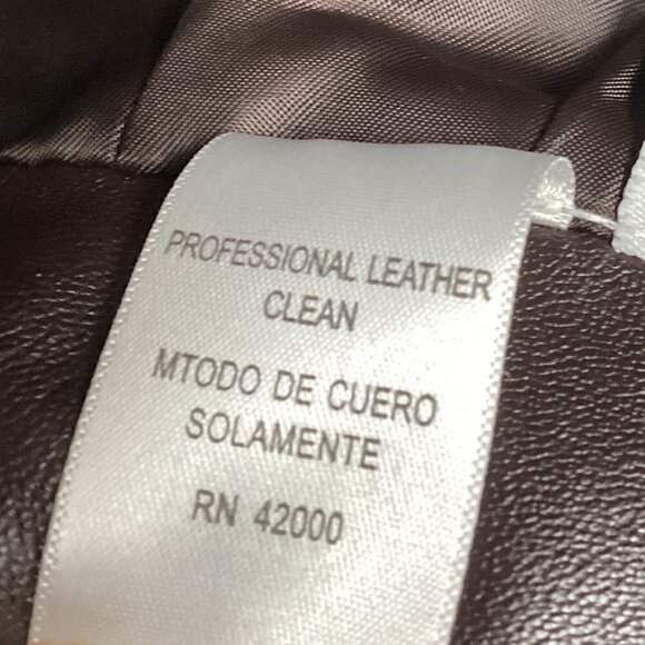 Dark Brown Leather Skirt Sz 6 Jaclyn Smith #173F - Picture 12 of 12
